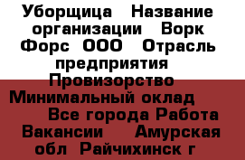 Уборщица › Название организации ­ Ворк Форс, ООО › Отрасль предприятия ­ Провизорство › Минимальный оклад ­ 30 000 - Все города Работа » Вакансии   . Амурская обл.,Райчихинск г.